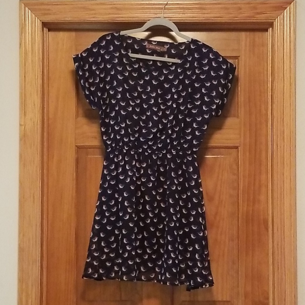 Super cute bluebird print dress